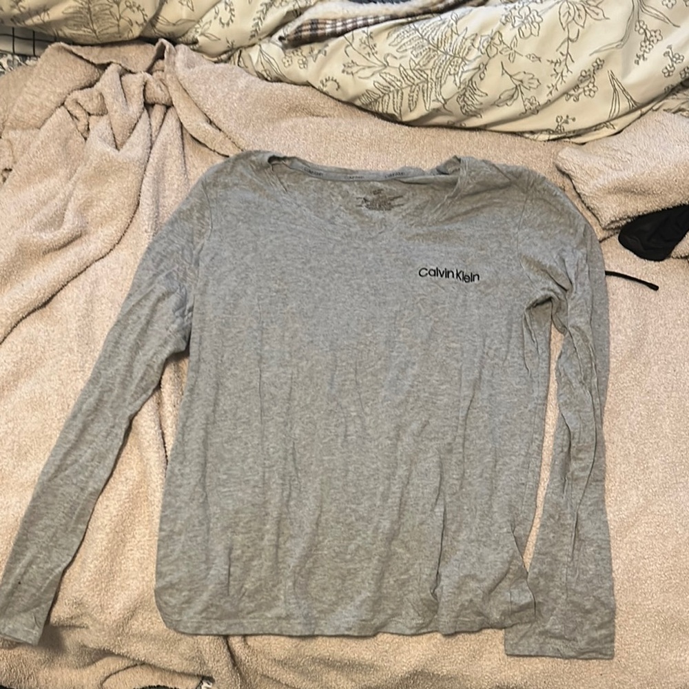 Calvin Klein Gray Long Sleeve Shirt